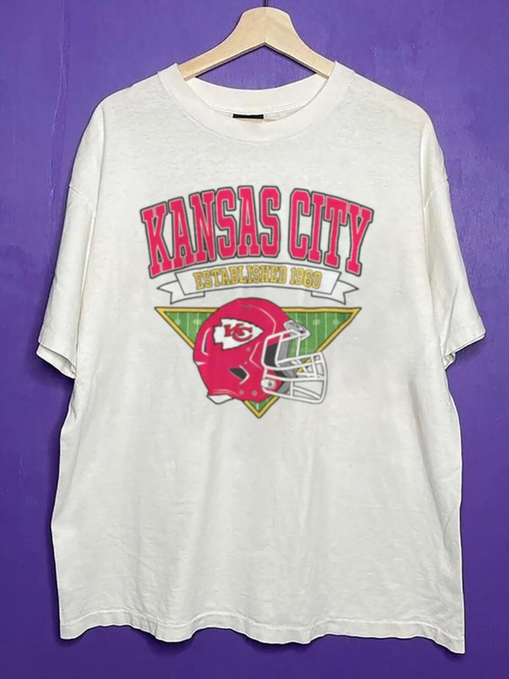 Vintage 90's Kansas City Chiefs Style Shirt, Retro Kansas City Football Shirt